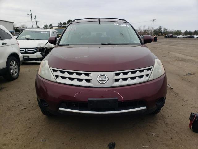 JN8AZ08WX7W644958 - 2007 NISSAN MURANO SL MAROON photo 5