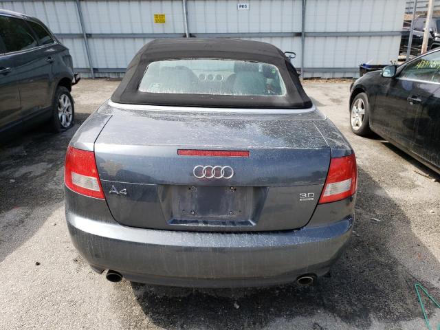 WAUDT48H96K000227 - 2006 AUDI A4 QUATTRO GRAY photo 6