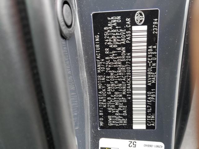 4T1DAACK2SU077204 - 2025 TOYOTA CAMRY XSE BLACK photo 12