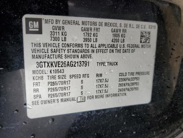 3GTXKVE26AG213791 - 2010 GMC SIERRA K1500 SLE BLACK photo 13