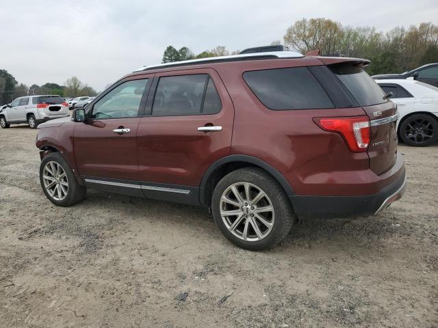 1FM5K8F81GGA99453 - 2016 FORD EXPLORER LIMITED MAROON photo 2