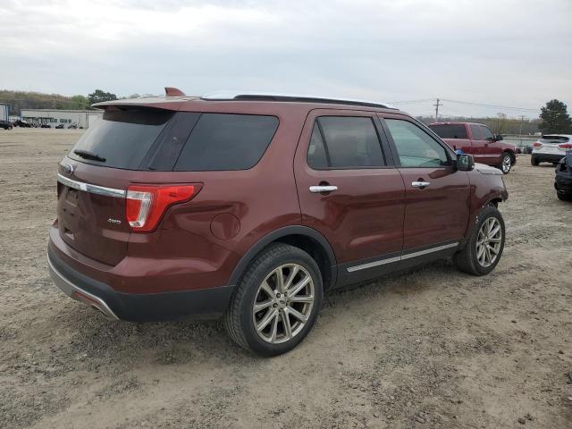 1FM5K8F81GGA99453 - 2016 FORD EXPLORER LIMITED MAROON photo 3