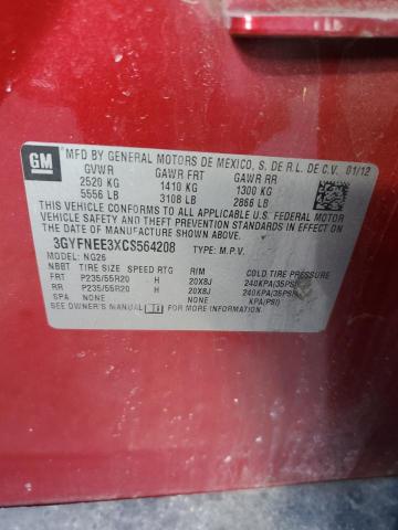 3GYFNEE3XCS564208 - 2012 CADILLAC SRX PERFORMANCE COLLECTION Rouge photo 13