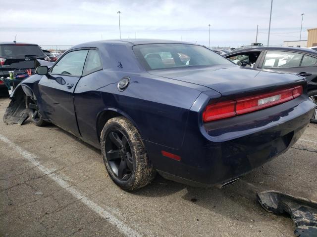 2C3CDYAG6E8149693 - 2014 DODGE CHALLENGER BLUE photo 2