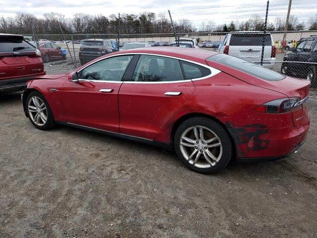 5YJSA1S14EFP51077 - 2014 TESLA MODEL S 红色 照片 2