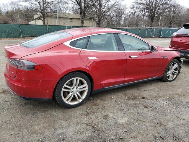 5YJSA1S14EFP51077 - 2014 TESLA MODEL S 红色 照片 3