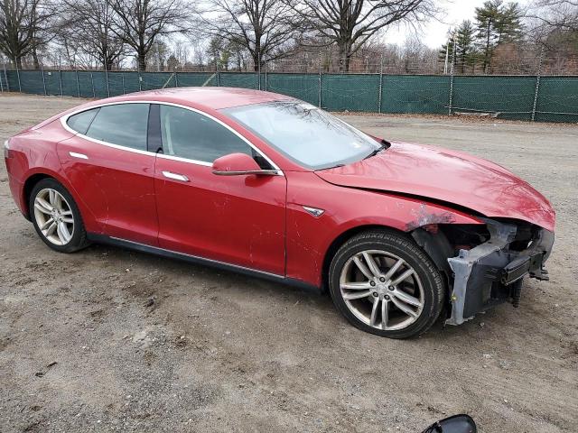 5YJSA1S14EFP51077 - 2014 TESLA MODEL S 红色 照片 4