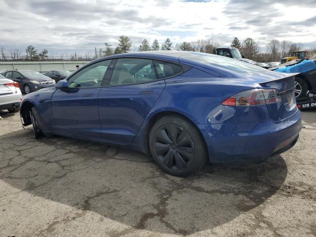 5YJSA1E6XMF455390 - 2021 TESLA MODEL S BLUE photo 2