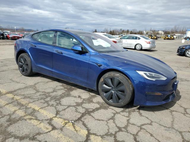 5YJSA1E6XMF455390 - 2021 TESLA MODEL S BLUE photo 4