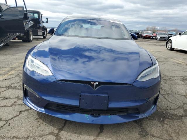 5YJSA1E6XMF455390 - 2021 TESLA MODEL S BLUE photo 5