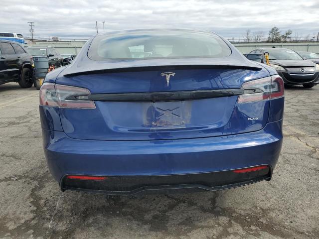 5YJSA1E6XMF455390 - 2021 TESLA MODEL S BLUE photo 6