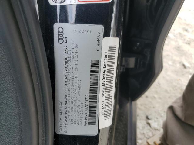 WAUHGBFC8EN145712 - 2014 AUDI A6 PRESTIGE შავი ფოტო 12