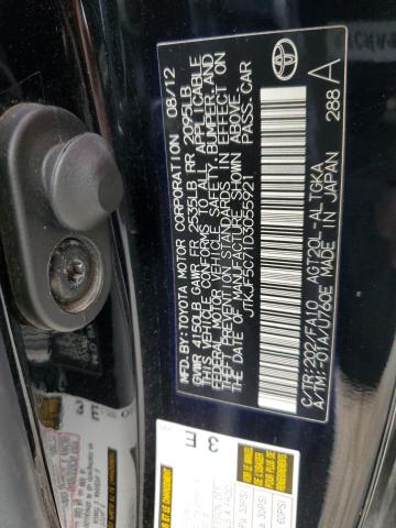 JTKJF5C71D3055921 - 2013 TOYOTA SCION TC შავი ფოტო 12