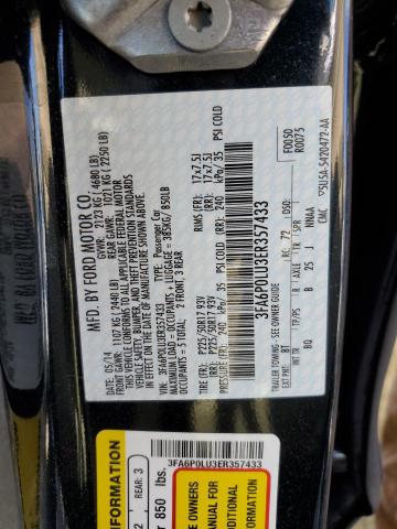 3FA6P0LU3ER357433 - 2014 FORD FUSION SE HYBRID BLACK photo 12