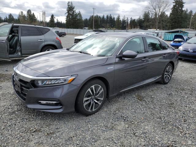 1HGCV3F57KA002443 - 2019 HONDA ACCORD HYBRID EXL GRAY photo 1