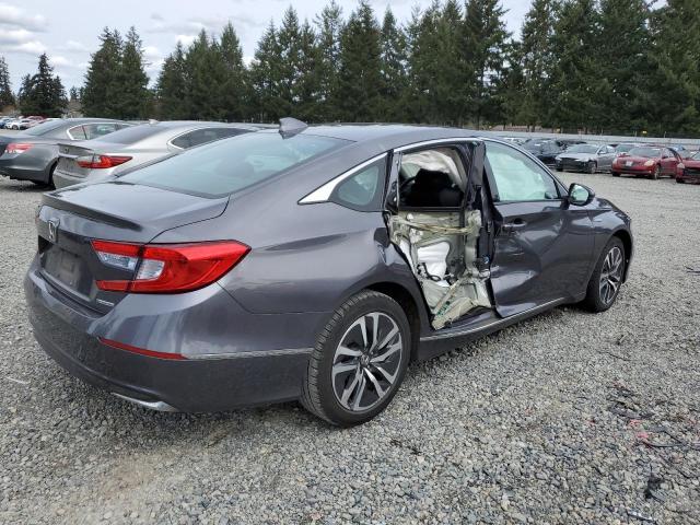 1HGCV3F57KA002443 - 2019 HONDA ACCORD HYBRID EXL GRAY photo 3