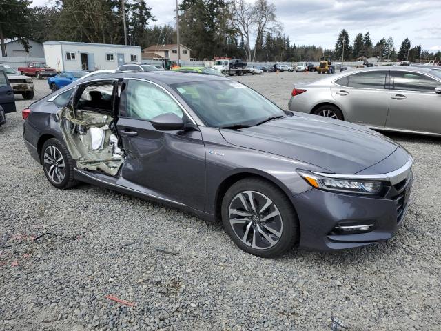 1HGCV3F57KA002443 - 2019 HONDA ACCORD HYBRID EXL GRAY photo 4