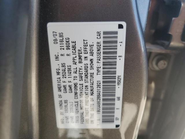 19UUA66288A012821 - 2008 ACURA TL GRAY photo 13