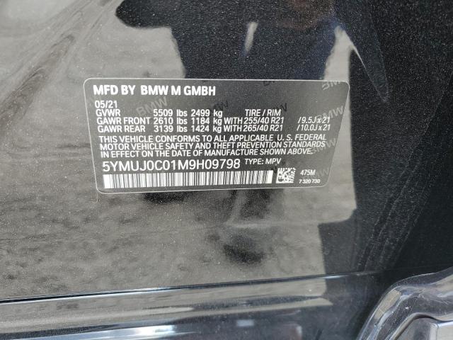 5YMUJ0C01M9H09798 - 2021 BMW X4 M COMPETITION BLACK photo 13