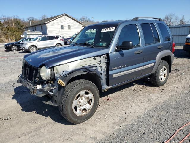 1J4GL48K02W228867 - 2002 JEEP LIBERTY SPORT BLUE photo 1