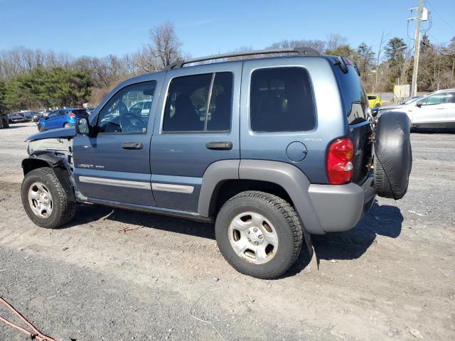 1J4GL48K02W228867 - 2002 JEEP LIBERTY SPORT BLUE photo 2