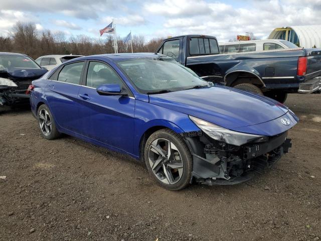 KMHLP4AG7MU069645 - 2021 HYUNDAI ELANTRA LIMITED BLUE photo 4