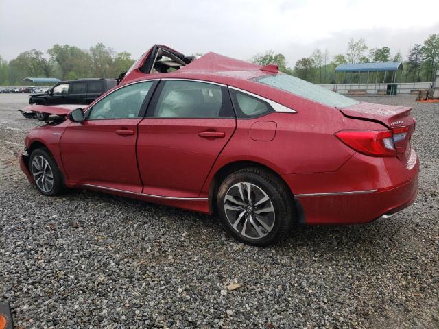 1HGCV3F55KA005003 - 2019 HONDA ACCORD HYBRID EXL MAROON photo 2