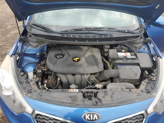 KNAFX4A85E5058243 - 2014 KIA FORTE EX BLUE photo 11