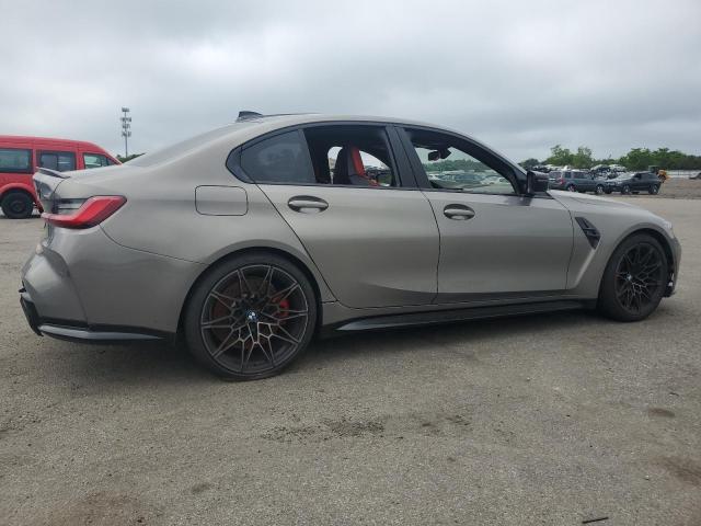 WBS33AY00MFL23751 - 2021 BMW M3 COMPETITION GRAY photo 3