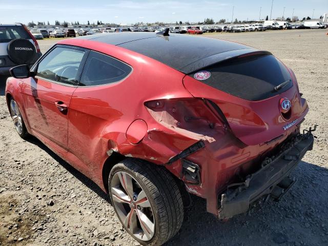 KMHTC6AD6DU096980 - 2013 HYUNDAI VELOSTER RED photo 2