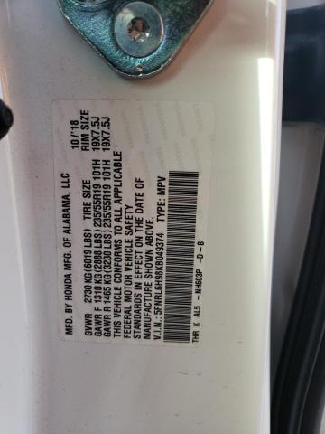 5FNRL6H98KB049374 - 2019 HONDA ODYSSEY ELITE أبيض صورة 13