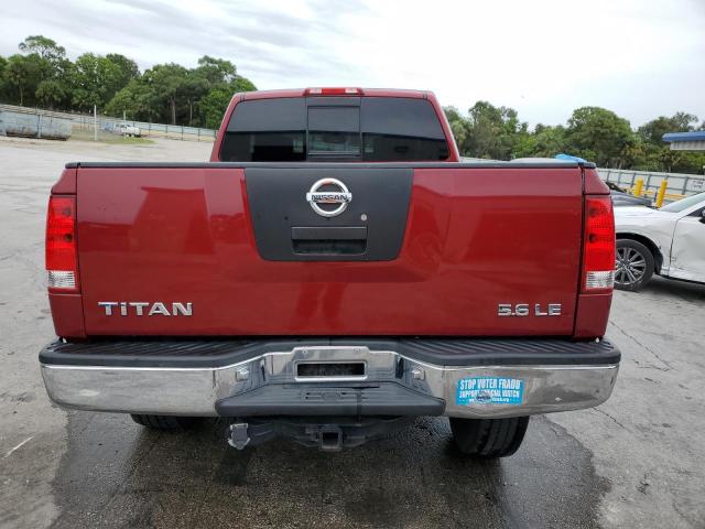 1N6AA06B84N585846 - 2004 NISSAN TITAN XE BURGUNDY photo 6