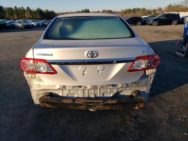 2T1BU4EE2BC697852 - 2011 TOYOTA COROLLA LE BASE SILVER photo 6