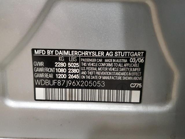 WDBUF87J96X205053 - 2006 MERCEDES-BENZ E 350 4MATIC SILVER photo 13