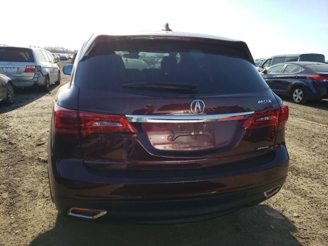 5FRYD4H66EB002981 - 2014 ACURA MDX TECHNOLOGY BURGUNDY photo 6