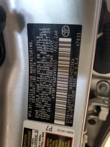 4T1BF1FK0FU480057 - 2015 TOYOTA CAMRY LE SILVER photo 12