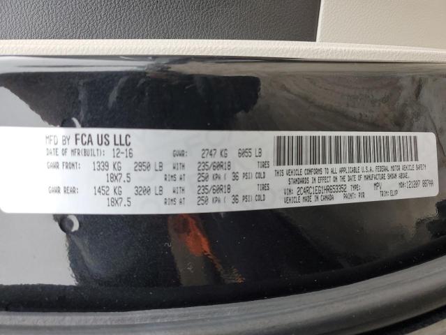 2C4RC1EG1HR653352 - 2017 CHRYSLER PACIFICA TOURING L PLUS BLACK photo 13