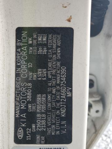 KNDJT2A66D7546390 - 2013 KIA SOUL + WHITE photo 14