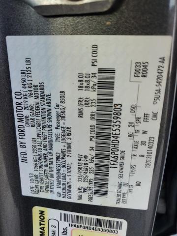 1FA6P0HD4E5359803 - 2014 FORD FUSION SE GRAY photo 12