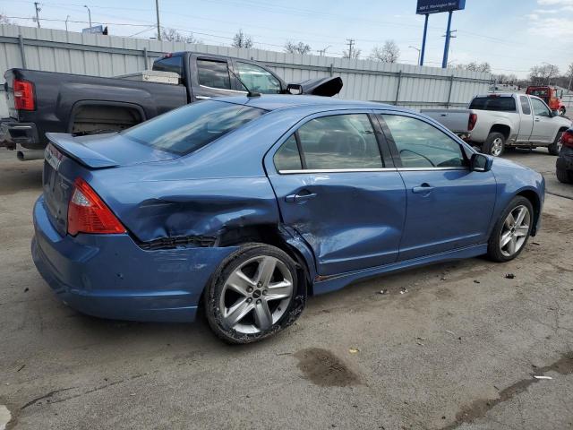 3FAHP0KC6AR248668 - 2010 FORD FUSION SPORT BLUE photo 3