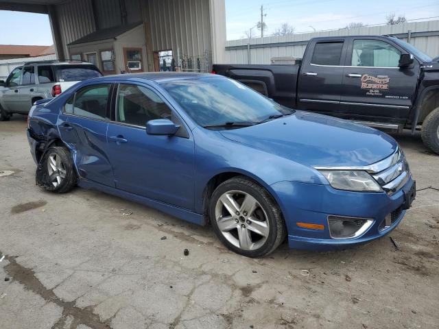 3FAHP0KC6AR248668 - 2010 FORD FUSION SPORT BLUE photo 4