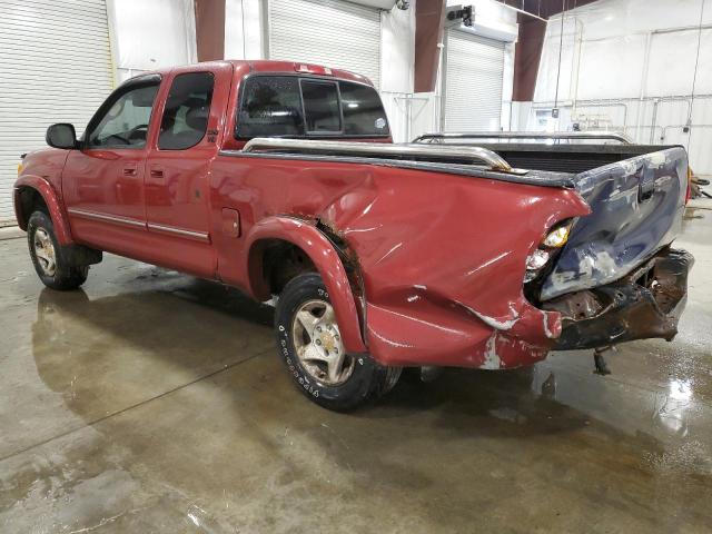5TBBT44142S285076 - 2002 TOYOTA TUNDRA ACCESS CAB მუქწითელი ფოტო 2