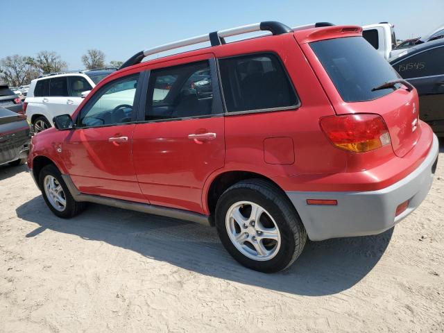 JA4LX31G83U060606 - 2003 MITSUBISHI OUTLANDER LS RED photo 2