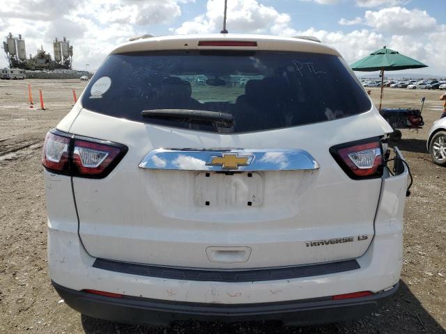 1GNKRFKD9DJ247378 - 2013 CHEVROLET TRAVERSE LS WHITE photo 6