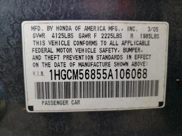 1HGCM56855A106068 - 2005 HONDA ACCORD EX GRAY photo 12