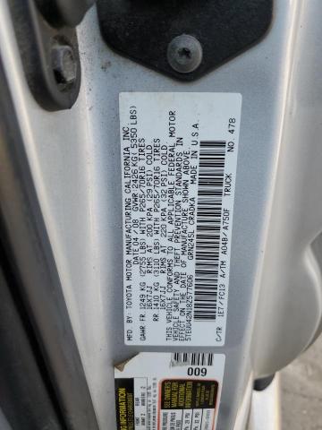 5TEUU42N18Z577606 - 2008 TOYOTA TACOMA ACCESS CAB SILVER photo 12