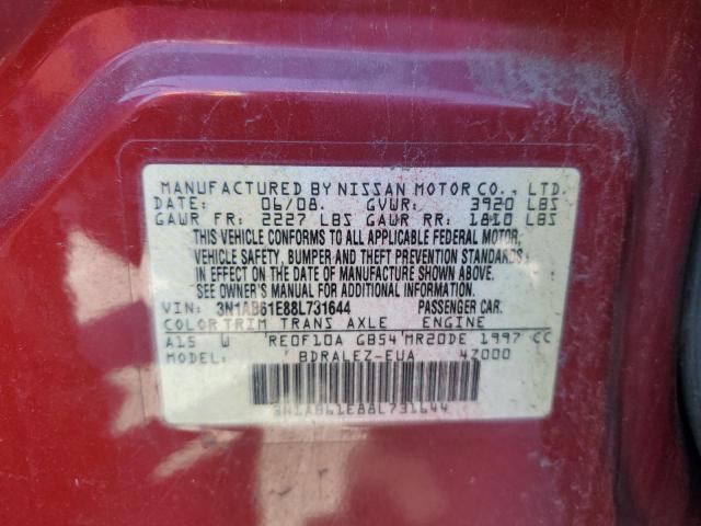 3N1AB61E88L731644 - 2008 NISSAN SENTRA 2.0 BROWN photo 12