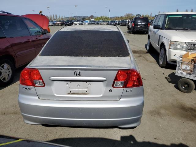 JHMES26745S000724 - 2005 HONDA CIVIC EX SILVER photo 6