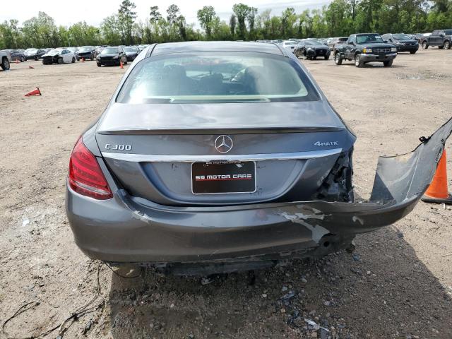 55SWF4KB3HU195425 - 2017 MERCEDES-BENZ C 300 4MATIC GRAY photo 6