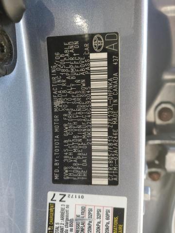 2T1KR32E46C593045 - 2006 TOYOTA COROLLA MA XR SILVER photo 12